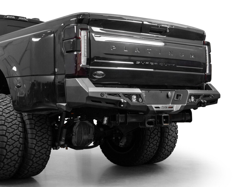 Ford Super Duty F-250 Bumper - Rear - Addictive Desert Designs - Stealth Fighter - Hammer Black with Satin Black Panels - `23-`26